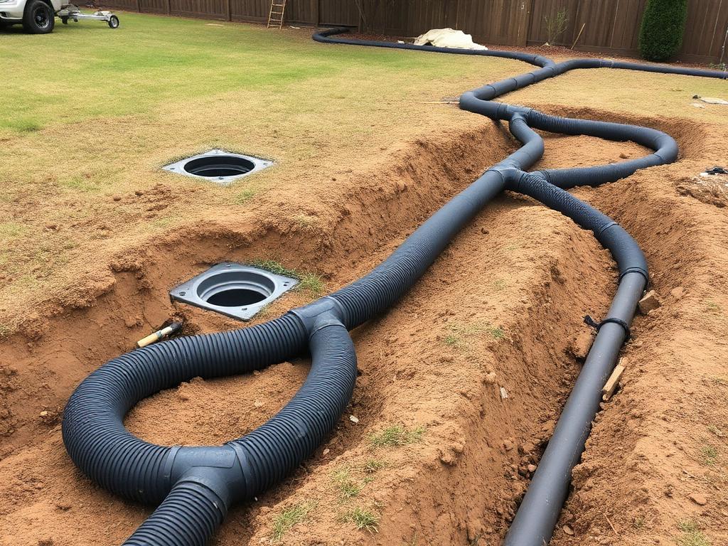 Collector drain systems drainage installation