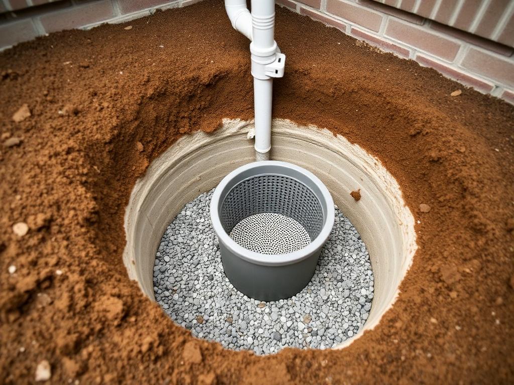 Dry wells drainage installation
