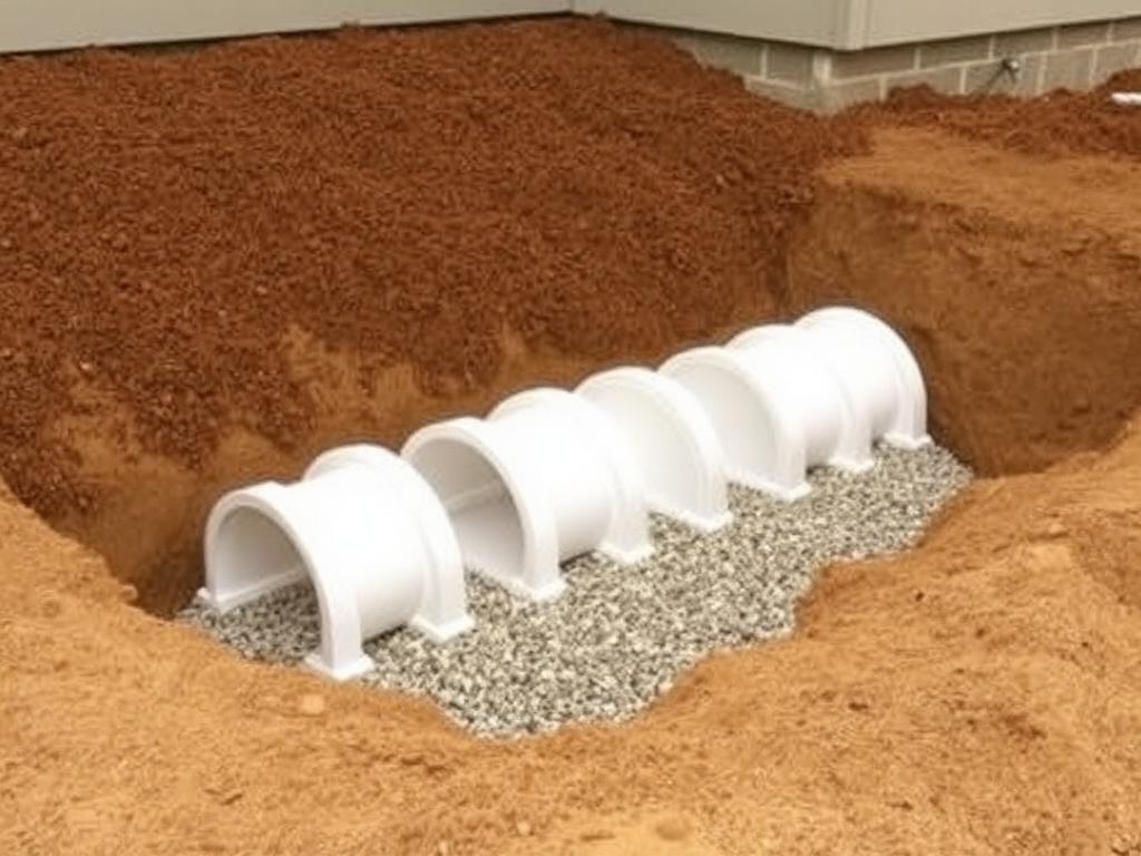 Infiltrator systems drainage installation